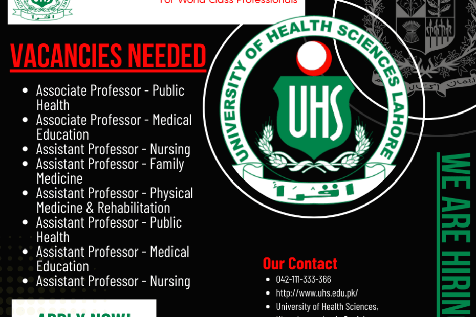 (Lahore Teaching Jobs) (UHS Pakistan)