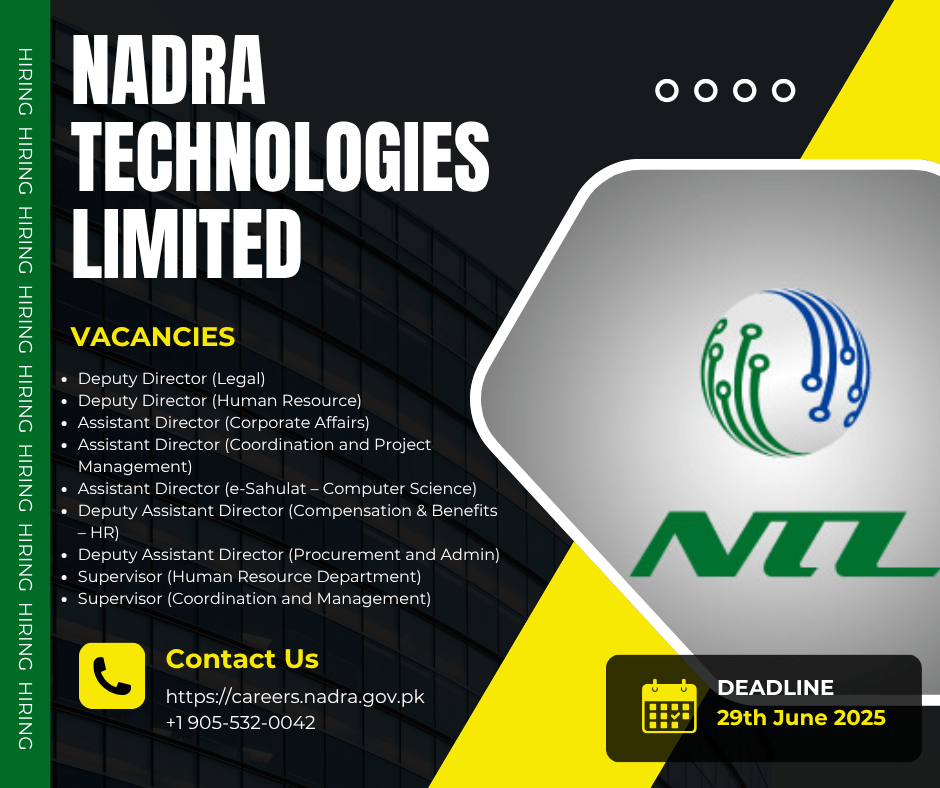 (NADRA Jobs 2025) (NADRA Jobs)
